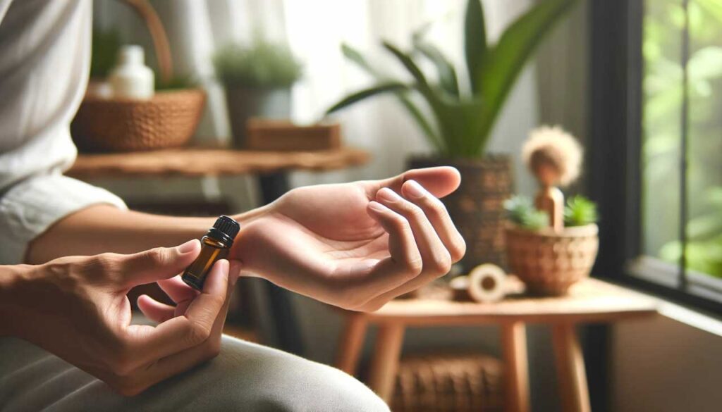 application of essential oil